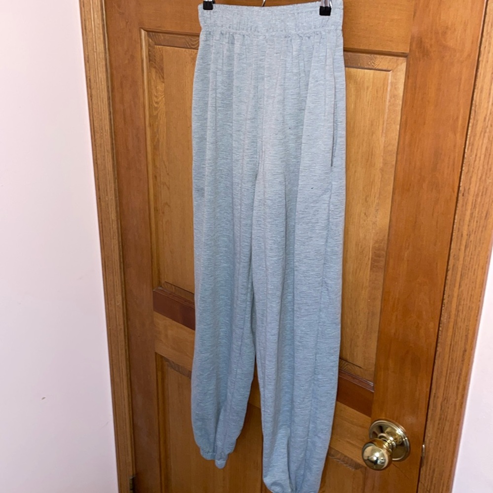 Gray jogger sweatpants